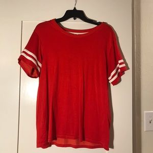 LEVIS ANTHROPOLOGIE Red Shirt with stripes